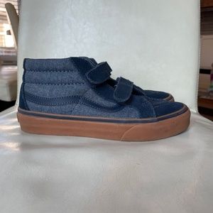 Vans boys ‘Sk8-Mid Reissue’ hi top, size 3, Navy/Denim